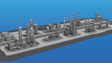 Graphic depicting an overview of a typical refinery
